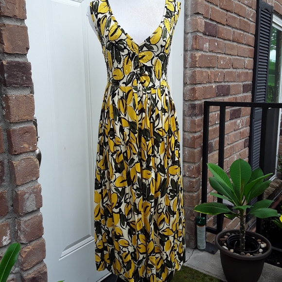 Gemini and Libra Dresses & Skirts - 💲 RETRO GEMINI AND LIBRA BEADED EMPIRE PLEATED DRESS  M